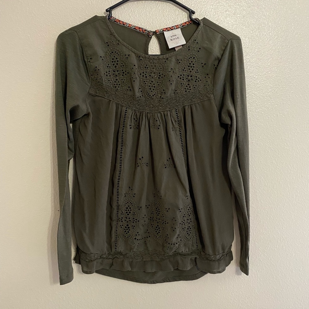 Green blouse
